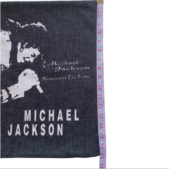 Michael Jackson "Remember the Time" Heather Grey Square 17x17 Pillow Cover Sham - Picture 4 of 8